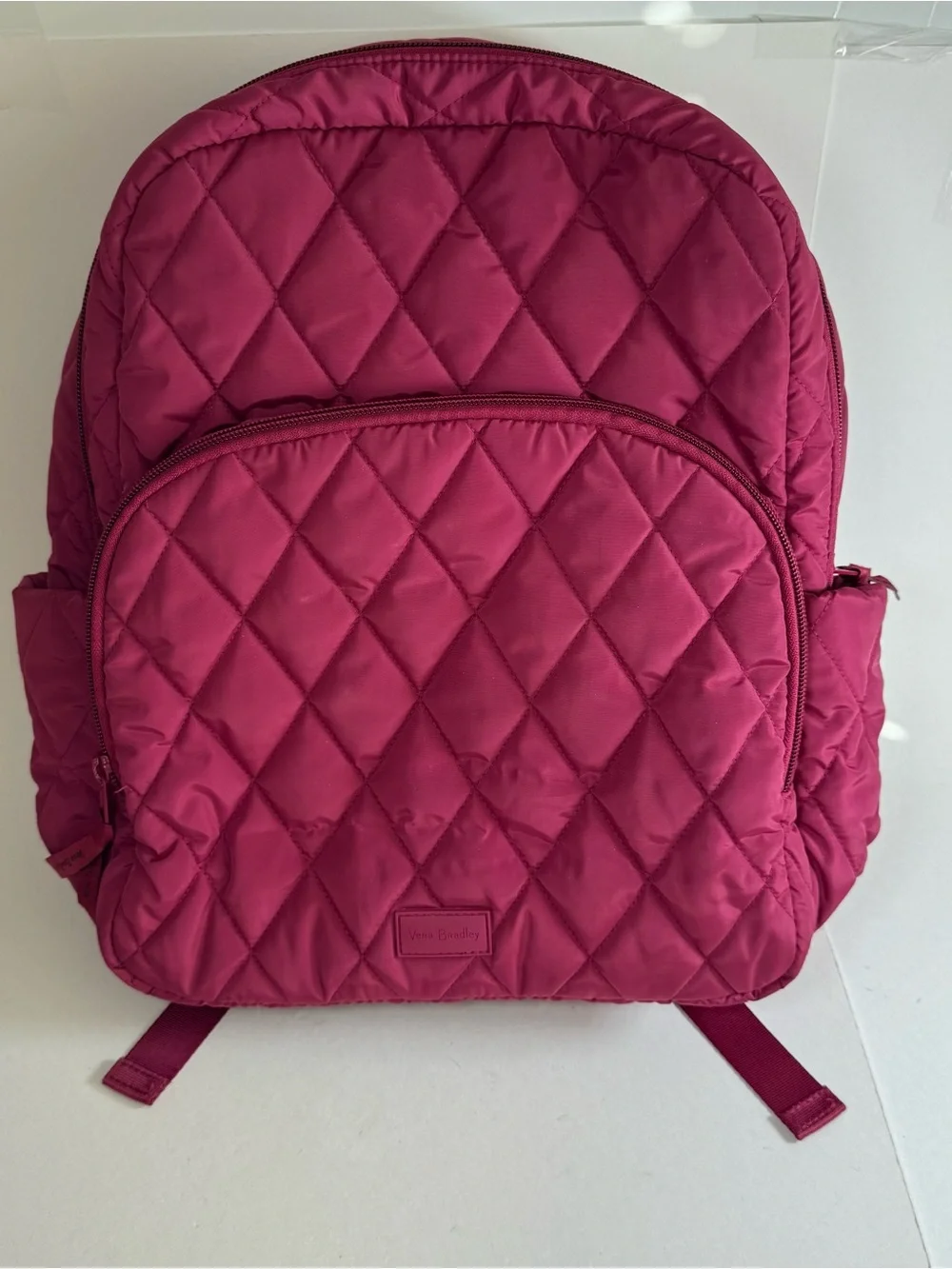 Vera Bradley Ultralight Backpack Cabernet With Floral Lining 15